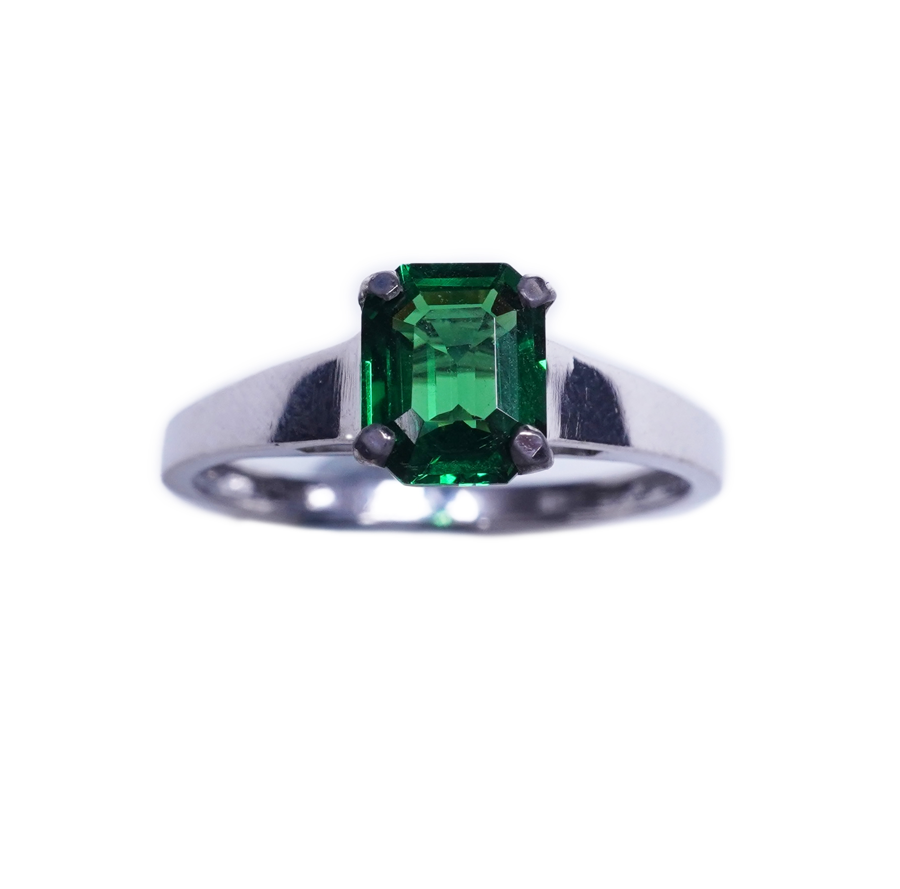 A tsavorite garnet ring